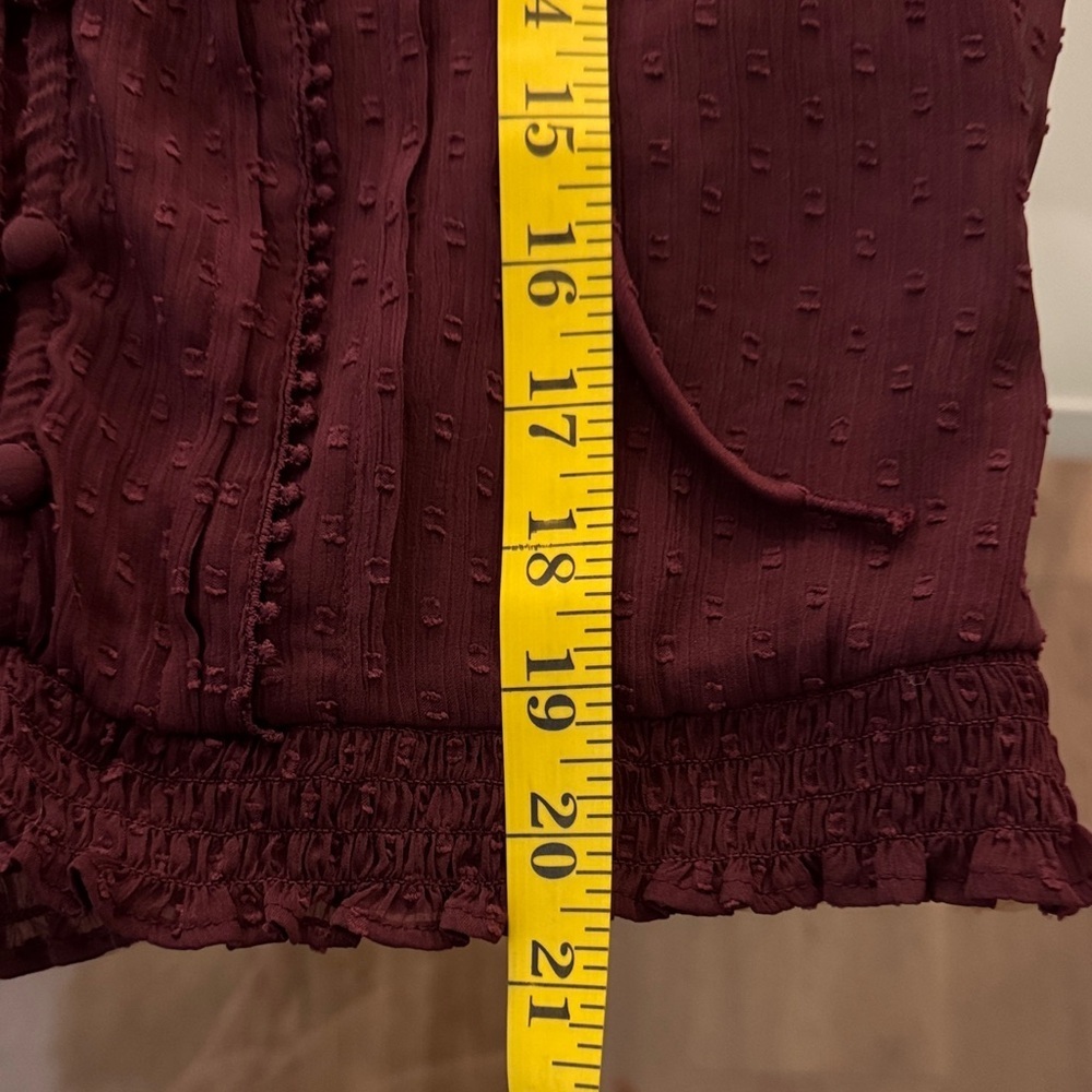 Abercrombie & Fitch Deep Burgundy Blouse - Picture 8 of 8